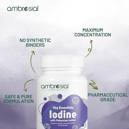 Ambrosial Iodine 5000mcg Tablets (Pack of 1-60 Tablets)