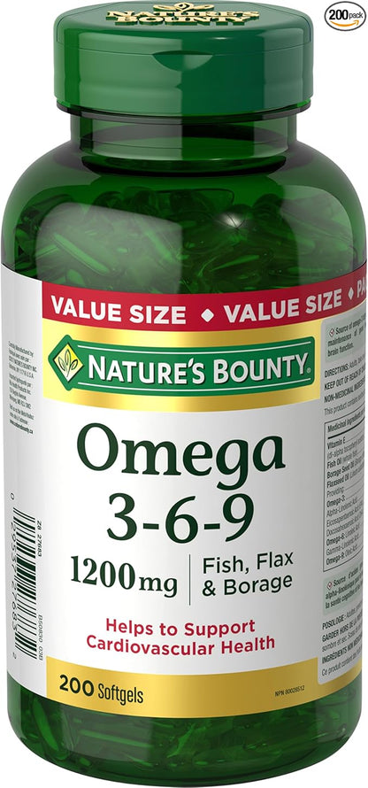 Nature's Bounty Omega-3-6-9 1200mg 200 count
