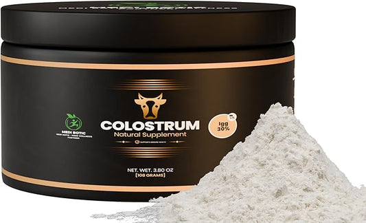 Colostrum Supplement Powder for Humans, Bovine Colostrum for Gut Health, Immune Support, Hair Growth, Beauty Supplement, Muscle Recovery & Wellness - Gluten, Sugar & Fat Free Unflavored 108 Grams