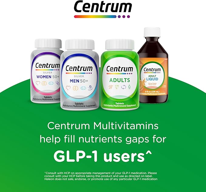 Centrum Minis Silver Multivitamin for Men 50 Plus, Multivitamin/Multimineral Supplement, Vitamin D3, B-Vitamins and Zinc, Non-GMO Ingredients, Supports Memory and Cognition in Older Adults - 280 Ct