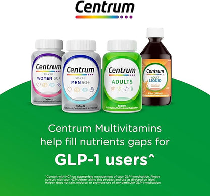 Centrum Minis Silver Multivitamin for Men 50 Plus, Multivitamin/Multimineral Supplement, Vitamin D3, B-Vitamins and Zinc, Non-GMO Ingredients, Supports Memory and Cognition in Older Adults - 280 Ct