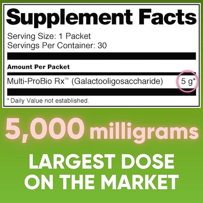 High Potency GOS Prebiotic Fiber Syrup, 5g Galactooligosaccharides – Supports Digestive Regularity, Gut Health & Immune Support – Helps Reduce Bloating & Cravings – 30 Servings, No Grit, Sweet Taste
