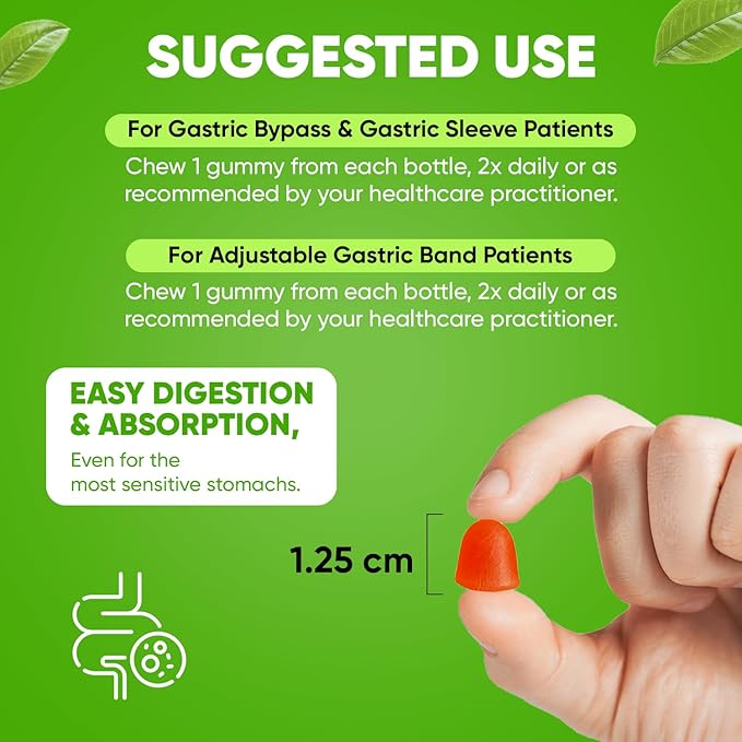 BariSlim Bariatric Multivitamin Gummies - Specially Formulated Gummy Vitamin for Patients After Weight Loss Surgery - Easy to Digest & Great Tasting Fruit Flavors | Pack of 3 (90 Fruit Chews)