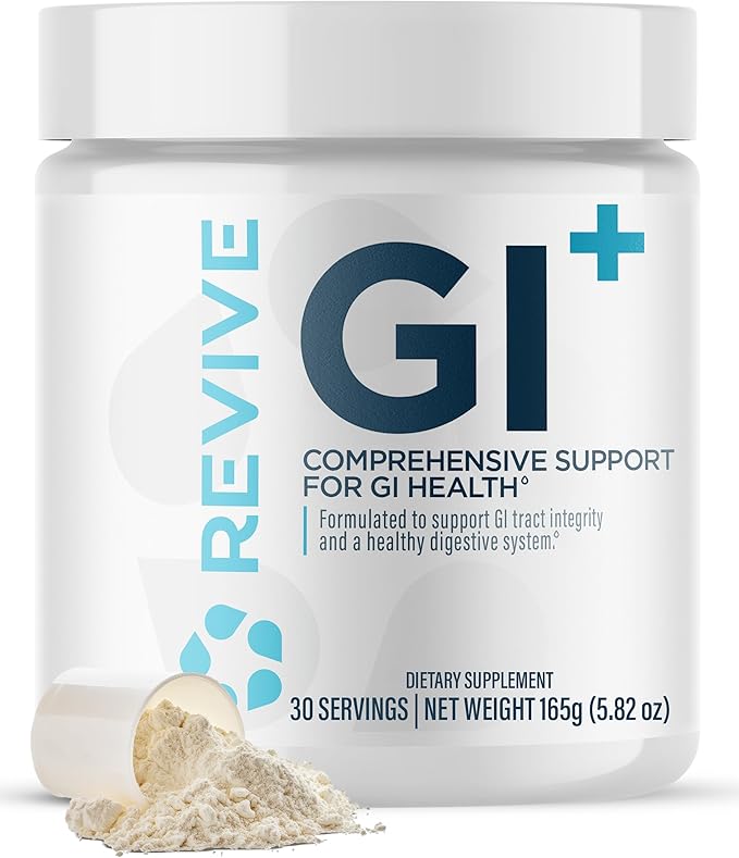Revive MD Digestive Health Supplement, GI Plus (30 Servings) - Supports Gut Health for Women & Men - Promotes Regularity & Bowel Function - Gut Health Supplements Powder for Gut Lining - Gluten-Free