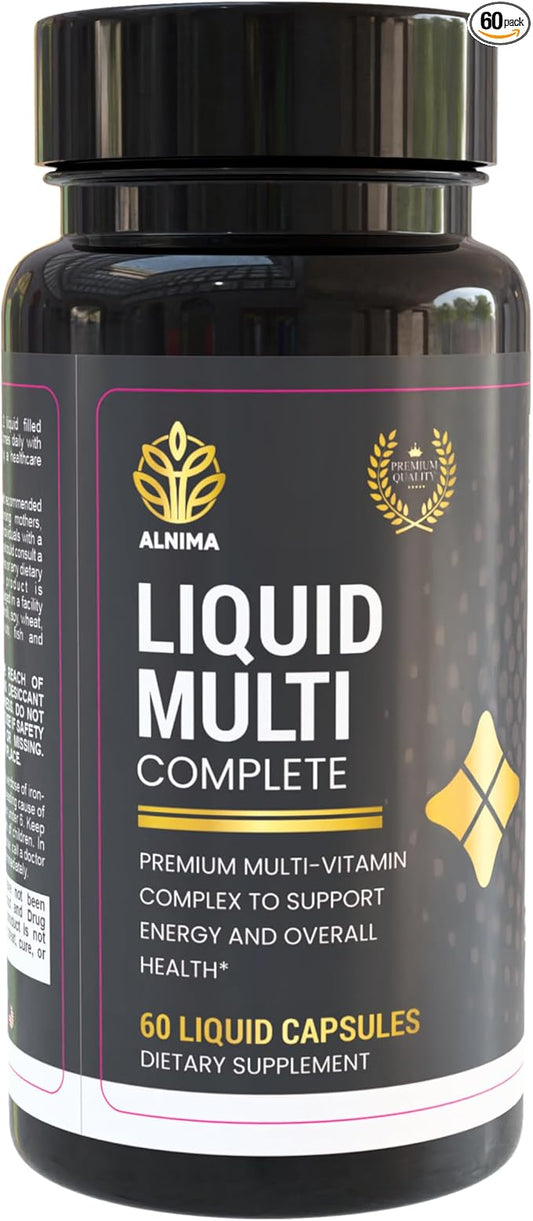 Liquid Multivitamin Complete – 25+ Vitamins & Minerals with 42 Superfood Extracts – Halal Certified – Immune, Energy & Wellness Support – 60 Liquid Capsules – Made in USA