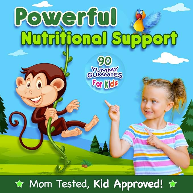 Infusions Super Green Gummies for Kids 180 Count Soft and Delicious - 2 Pack