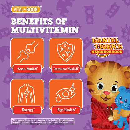Daniel Tiger - Kids Multivitamin Jellybeans (210 Jellybean Bottle) Toddler 2+ & Kids Vitamins - 13 Essential Vitamins & Minerals to Support Bone Health, Energy, Immune Health & Eye Health - Non GMO