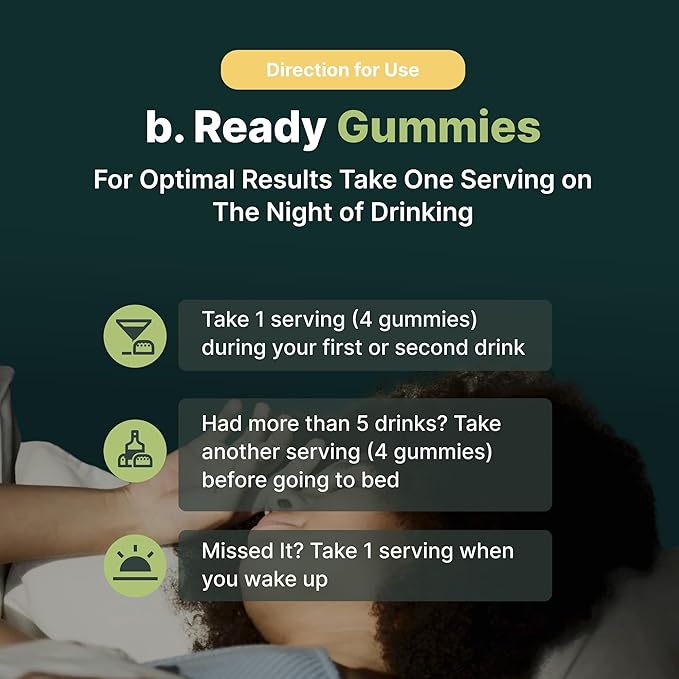 Morning Recovery Gummies for Post-Celebration, Travel & Jet lag Wellness with Vitamin B, Milk Thistle & Prickly Pear | Party Smarter with Strawberry Flavor Vegan Gummies (2 Servings)