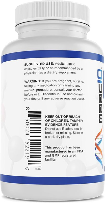 MAAC10 NMNH (NMN Supplement Alternative) 250mg Serving | Uthpeak™ NMNH (Dihydronicotinamide Mononucleotide) for Better Stability | 30-Day Supply.