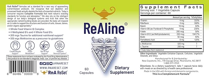 RnA ReSet - The Longevity Bundle - ReMag Magnesium, Vitamin C, Vitamin D, ReAline Vitamin B Complex