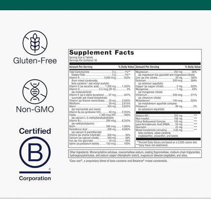 Metagenics Multigenics Multivitamin with Iron - Fast-Release Multivitamin & Multimineral Tablet - for Bone Health, Homocysteine Metabolism & Antioxidant Support* - Non-GMO & Gluten Free - 180 Tablets