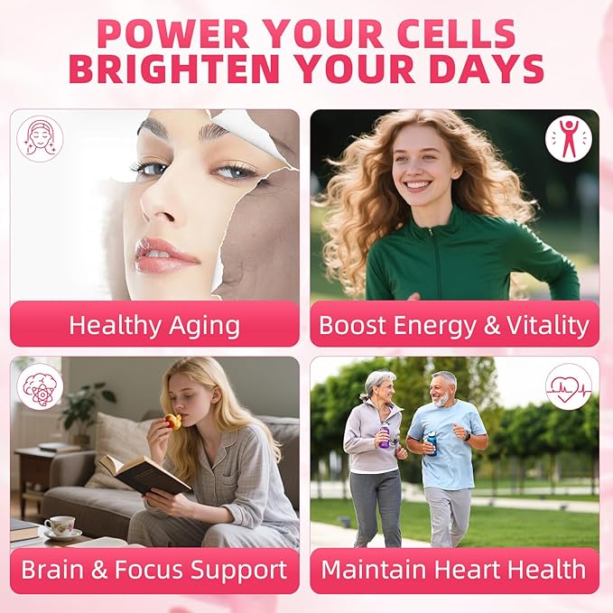 NAD+ Liquid Supplement for Women Men: NAD+ Resveratrol Drops with Grape Seed Extract CoQ10 Zinc Vitamin B2 Nicotinamide Riboside Support Energy Anti-Aging & Heart Health Grape Flavor 30 Servings