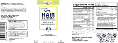 #1 Hair Formula Healthy Vitamins for Men & Women | Nutrients Needed for Hair Growth, Maintain Healthy Skin & Nails, Biotin & More 60 Capsules