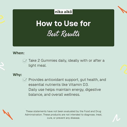 Greens Superfood Gummies, Boost Energy, Gut & Immune Support, Sugar-Free, Vegan with Broccoli, Spinach, Kale, Spirulina, Chlorella, Probiotics & Multivitamin, Apple Flavor, 60 Count