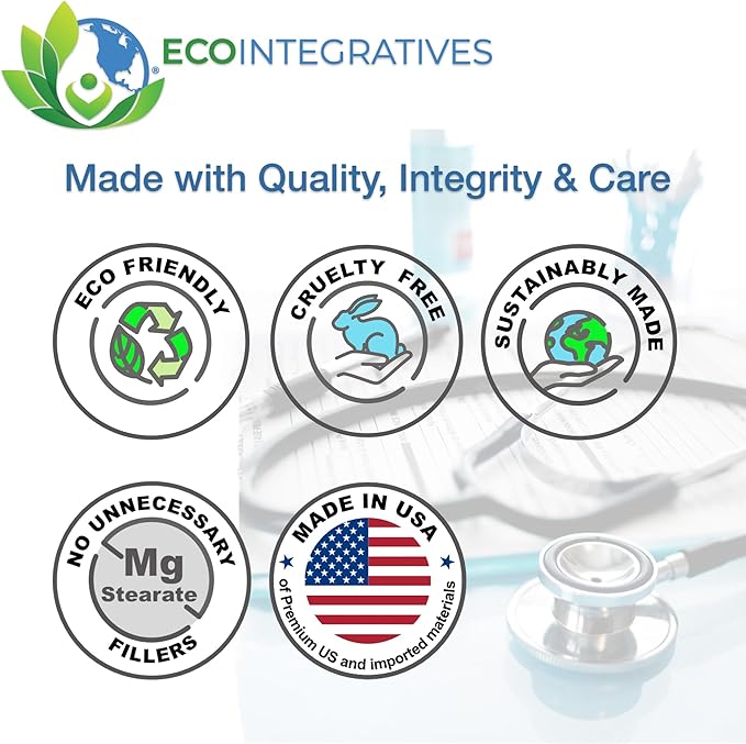 EcoIntegratives® Active B6 – 33.8 mg Pyridoxal 5-Phosphate (P5P), High Potency Active Vitamin B6 for Energy, Mood, Nerve and Heart Support* – Non-GMO, Gluten Free, 60 Vegetarian Capsules