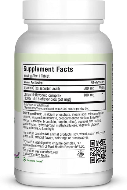 Maxi Health MAX C 500 mg - Vitamin C - with Lemon Bioflavonoids Complex - 250 Tablets