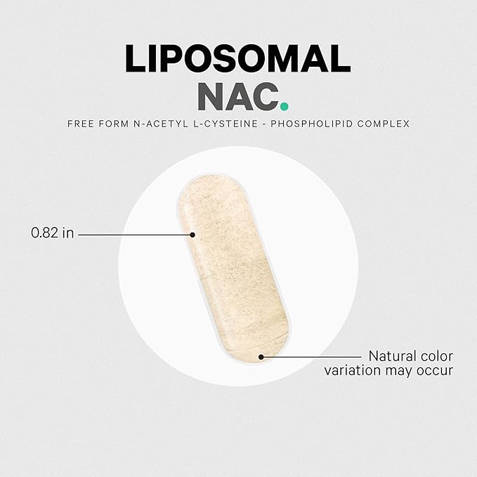 Codeage Liposomal NAC Supplement - N-Acetyl L-Cysteine Amino Acid - 2 Month Supply - Free-Form NAC - Phospholipid Complex - Vegan, Non-GMO, Gluten-Free, Dairy-Free - 120 Capsules