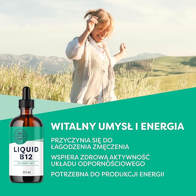 Vimergy Organic Liquid Vitamin B12 Supplement 2500 mcg, Methylcobalamin & Adenosylcobalamin Fast-Absorbing Energy Support USDA Organic, Vegan, Non-GMO B12 Vitamins for Women & Men 115 Serving (115 mL)