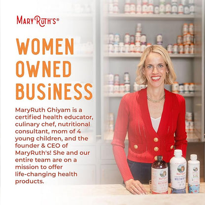 MaryRuth's Liquid Multivitamin + Hair Growth | Clinically Tested for Thicker Hair & Facial Wrinkles in Women | Biotin 10000mcg | Lustriva Hair Growth Supplements | Skin Care | Ages 18+ | 30 Fl Oz