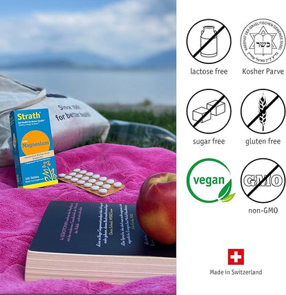 Strath with Magnesium Herbal Yeast Postbiotic 100 Tablets | Supports Immune Function | Promotes Wellness | Non GMO | Gluten Free | Sugar Free | Vegan | Kosher