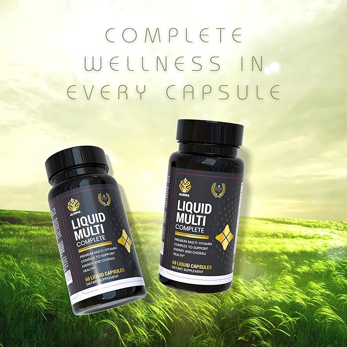Liquid Multivitamin Complete – 25+ Vitamins & Minerals with 42 Superfood Extracts – Halal Certified – Immune, Energy & Wellness Support – 60 Liquid Capsules – Made in USA