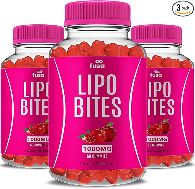 (3 Pack) Lipo Bites Gummies LipoBites Keto + ACV Gummy Supplement, Lipo Bite 1000MG Apple Cider Vinegar Vitamin B12 B6 Folic Acid Dietary Support Supplement, Lypo Bites Advanced Formula (180 Gummies)