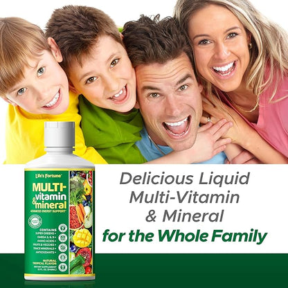 Life's Fortune Multivitamin All Natural Energy Source Supplying Whole Food Concentrates, Antioxidants, Amino Acids, Enzymes, Trace Minerals & More, 32 Servings (Pack of 2)