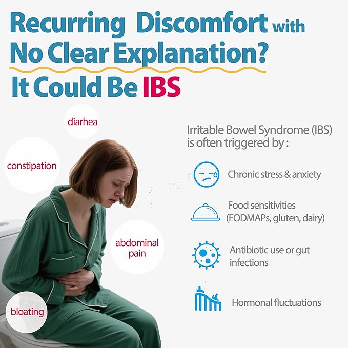 Life-Space IBS Support Probiotic, Clinically Poven to IBS Relief, 4 in 1 Probiotics for Women and Men, 27 Billion CFU, Supports Reduce Symptoms of IBS, Include Bloating, Gas & Diarrhea, 30 ct