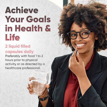 Bariatric Multivitamin with Iron - Easy-to-Swallow Capsule for Post Bariatric Surgery - Post Sleeve and Post Bypass with 42 Fruit & Veggies Blend - 60 Liquid Capsules