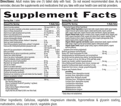 Country Life CORE Daily-1 Multivitamin for Men 50+ - Gluten-Free, Energy Support with Coenzymated B Vitamins, Probiotics, Whole Food and Digestive Enzymes, Certified Gluten Free, 60 Tablets
