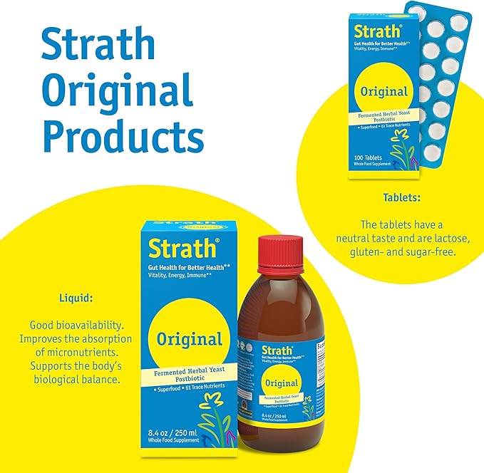 Strath Nutritional Yeast Liquid Syrup 8.4 Oz - Vegetarian, Lactose Free, Artificial Additive Free - Digestive Support, Nutrient Absorption - Unflavored Daily Supplement - Prebiotic and Postbiotic