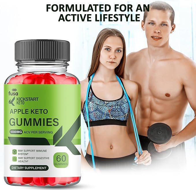 Kickstart Gummies Keto + ACV Gummy Formula, Kickstart 1000MG Apple Cider Vinegar Vitamin B12 B6 Folic Acid Overall Health Support Supplement, Kickstart Advanced Formula (60 Gummies)