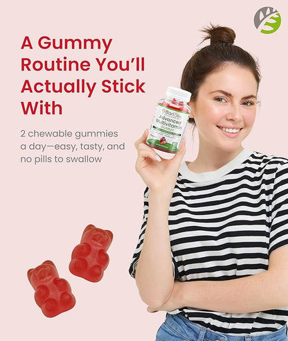 BariSlim Advanced Bariatric Multivitamin Gummies - Specially Formulated Bariatric Vitamins for Patients After Weight Loss Surgery - Supports Energy & Immune Health | Strawberry (90 Vegan Gummies)