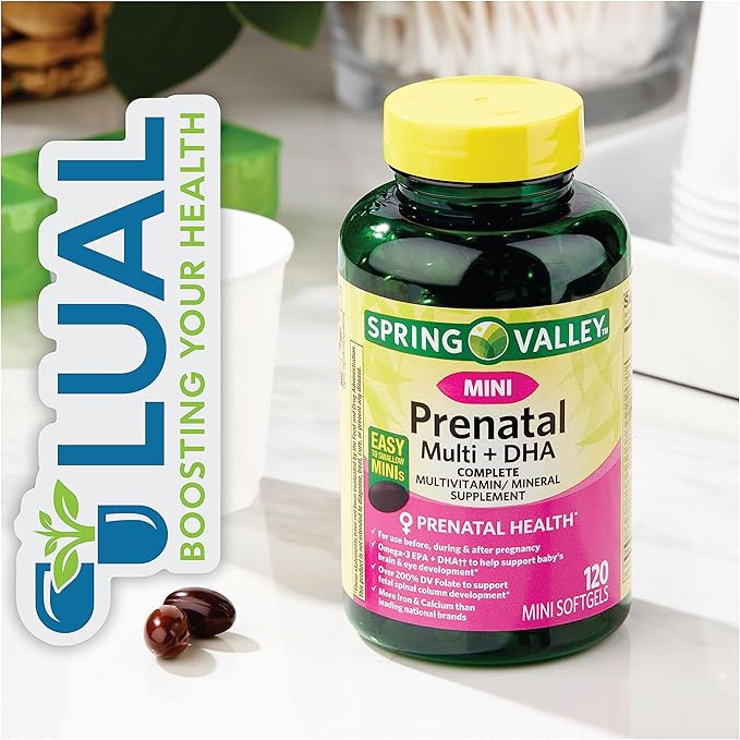 Spring Valley Mini Prenatal Vitamins for Women Softgels. Prenatal Care with DHA for Expectant Mothers. Mini Prenatal Vitamins for Women 240 Soft Gels Bundle with 45 Diabetes Decoded
