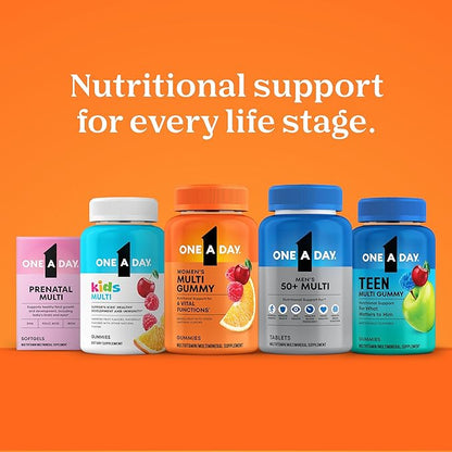 One A Day Men’s 50+ Healthy Advantage Multivitamin, Multivitamin for Men with Vitamins A, C, E, B6, B12, Calcium and Vitamin D, Tablet, 200 Count (Pack of 1)