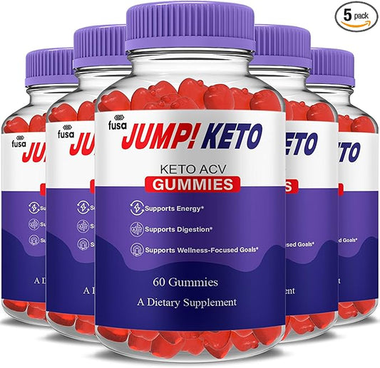 (5 Pack) Jump Keto Gummies Jumpp Advanced Keto ACV Gummy Supplement, Jump Maximum Strength Multivitamin Overall Health and Wellness Support Supplement, Jump Daily Wellness Keto Gummies (300 Gummies)