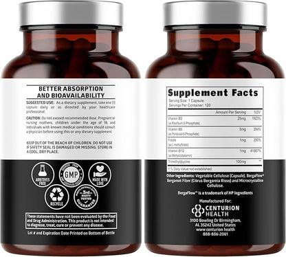Number One Nutrition Methylated Multivitamin for Women & Men, Natural Daily Multivitamins with Folate, Vitamin B12, Vitamin B2 and B6, Non-GMO, Gluten-Free, 120 Caps