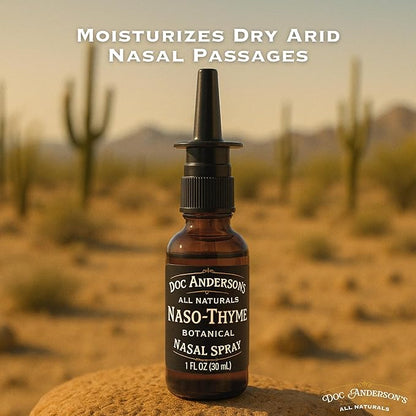 Doc Anderson's Botanical Nasal Spray – Natural Congestion Relief with Aloe & Thyme for Clearer Breathing, Combat Irritants, and Moisturizes, Made in USA (1 Pack)