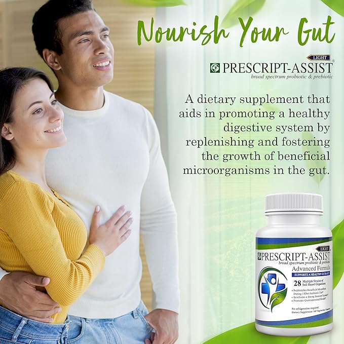 Light - 28 Strains Soil Microflora Probiotic and Prebiotic for Children & Adults with Advanced Formula - Soil Based Probiotics for Gut Health - No Refrigeration Needed, 60 Caps
