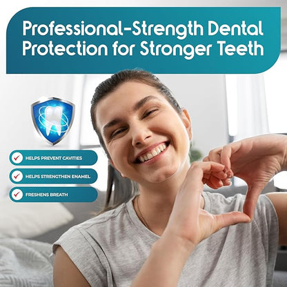 ioRinse AC Anticavity Fluoride Mouthwash - Alcohol-Free Molecular Iodine Mouth Wash Fights Tooth Decay & Protects Enamel - Safe Mint Rinse for Sensitive Mouths - Potent Bad Breath Protection