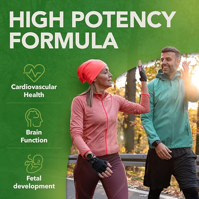 PlantFusion Vegan High Potency Methylfolate 5-MTHF – Fast Acting Sublingual Methyl Folate Supplement is 6X More Absorbable - Non-GMO, Supports Cardiovascular & Brain - 60 Lozenges