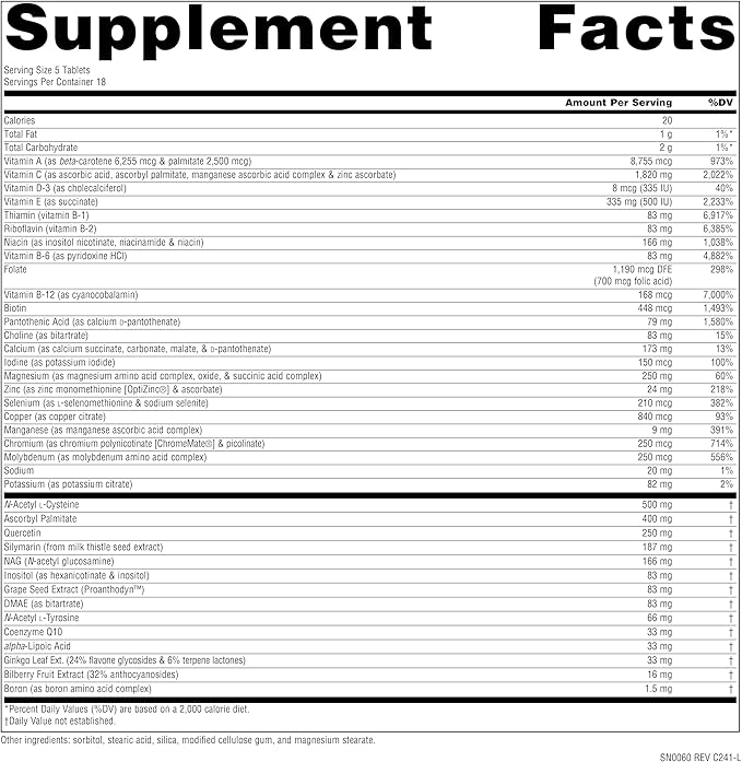 Source Naturals Elan Vital Multiple, for Multiple Body System Support* - 90 Tablets