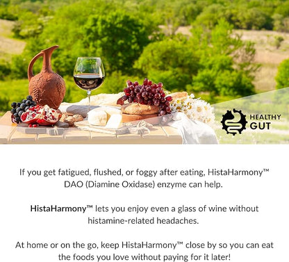 HistaHarmony | Delayed Release DAO Diamine Oxidase Histamine Support Enzyme | 30,000 HDU | 60 Servings