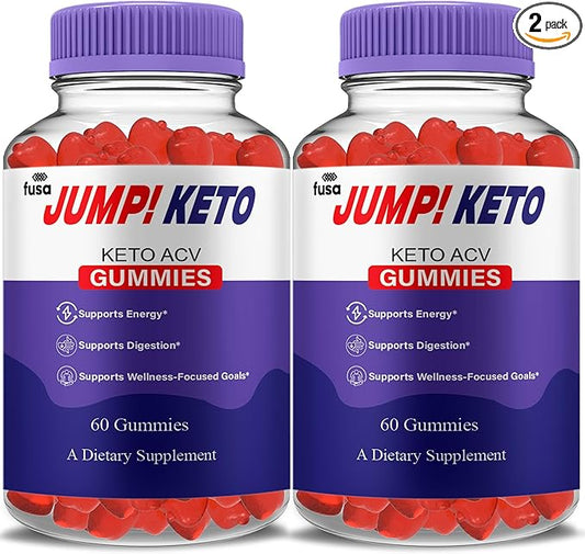 (2 Pack) Jump Keto Gummies Jumpp Advanced Keto ACV Gummy Supplement, Jump Maximum Strength Multivitamin Overall Health and Wellness Support Supplement, Jump Daily Wellness Keto Gummies (120 Gummies)