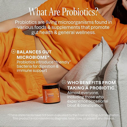 Cliganic Probiotics Gummies for Men & Women (5 Billion CFU, 120-Day Supply) - Berry Flavor, Vegan, Non-GMO, Kosher, Gluten-Free, Promotes Digestive Health, Balances Gut Microbiome
