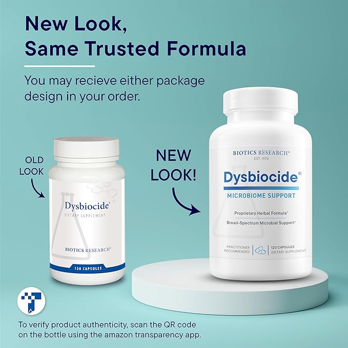 Biotics Research Dysbiocide Synergistic Botanical Blend Supports Normal Gut Health for Women & Men - Digestive Health Supplement - Supports Balanced Gut microbiome - 120 Capsules