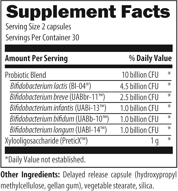 Designs for Health PrebioMed XOS - Prebiotic + Probiotic Blend with 10 Billion CFU Bifidobacteria - Adult Probiotic Supplement to Support Digestion + Healthy Gut (60 Capsules)