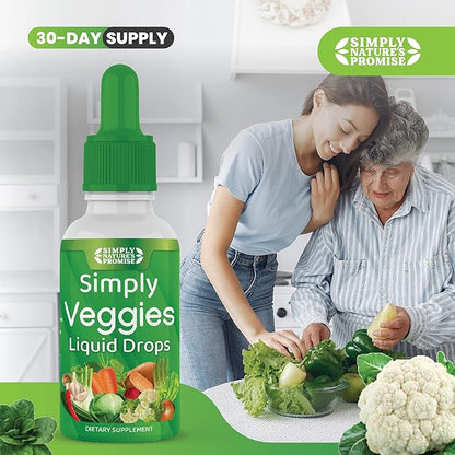 Simply Nature's Pledge - Fruit and Vegetable Supplements - Liquid Drops - Made with Whole Food Superfoods, Packed Vitamins & Minerals - Soy Free - Made in The USA
