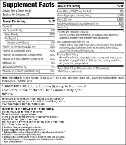 Benefiber Prebiotic Fiber + Superfruits Dietary Supplement, Strawberry Dragon Fruit Flavor, 8.8 oz (250g), 25 Day Supply