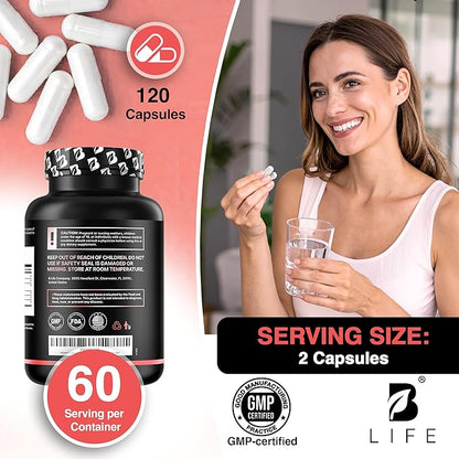 DIM Supplement 400 mg with Myo & D-Chiro Inositol, Dong Quai – Hormone Balance for Women – PCOS Supplements & Fertility Supplements – Inositol Supplement for Women - 120 Caps - 60 Day Supply